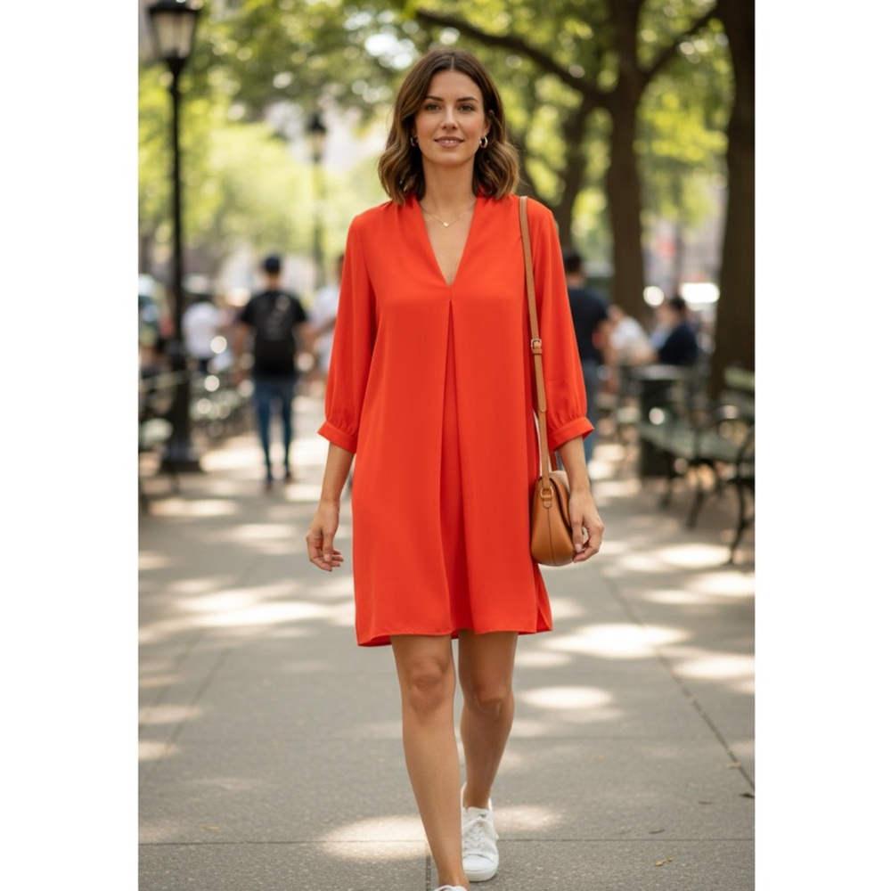 Collective Concepts Vibrant Orange Mini Dress